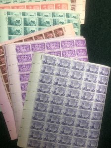 $500 Face Value  3 Cent Commemorative Sheets Mint Nice Assortment Never Hinged