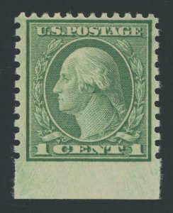 USA 538 - 1 cent perf 11 x 10 coil waste - Imperf at bottom - F/VF Mint nh