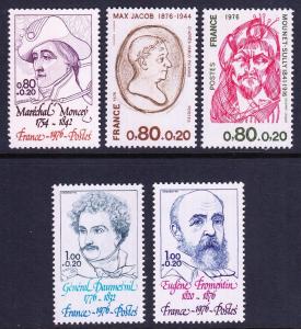 France B490-B494 MNH CV $2.50