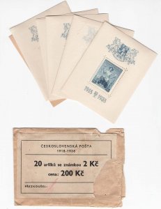 Czechoslovakia 1938 Czech Republic m/sheet sg393a 20x unmounted mint copies ca