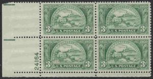 United States #987 plate block of 4, F-VF MNH ** American Bankers Association