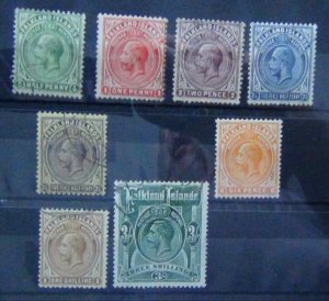 Falkland Island 1921 - 1928 set to 3s Fine Used