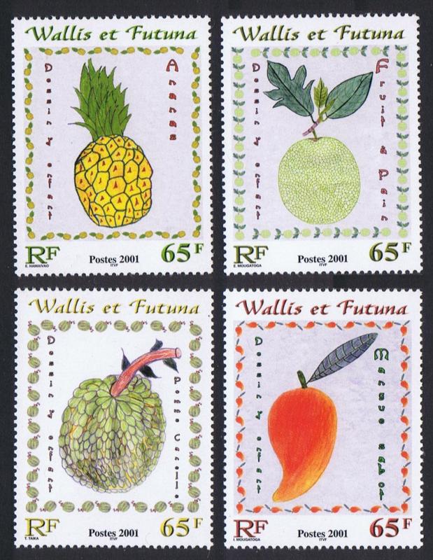 Wallis and Futuna Children's Fruit Paintings 4v SG#784-787 SC#545-546