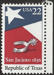 # 2204 MNH - SCV-0.50 - REPUBLIC OF TEXAS 150TH ANNIV.