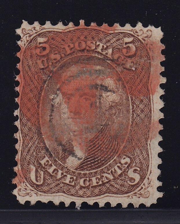 95 F-VF used neat Red and Black cancels with nice color cv $ 1020 ! see pic !