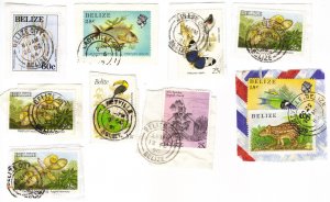 Belize - selection of postmarks
