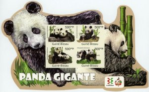 Giant Pandas Stamp Ailuropoda Melanoleuca Bear Wild Animal S/S MNH #5566-5569