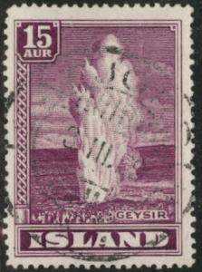 Iceland Scott 203 used 1938 Geyser stamp 