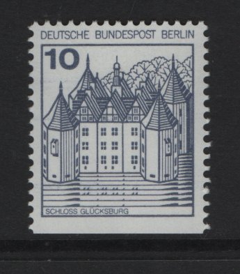 Germany  Berlin #9N391  MNH 1977  castles  10pf bottom Imperf.