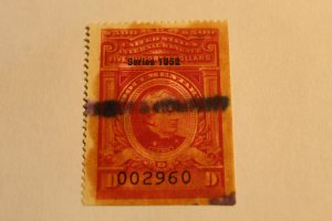 US REVENUE R615 $500 DOLLARS USED WAXY CANCEL 1952 ISSUE SCARCE