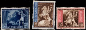 Germany Scott B209-B211 Used European Postal Congress semi-postal stamp set