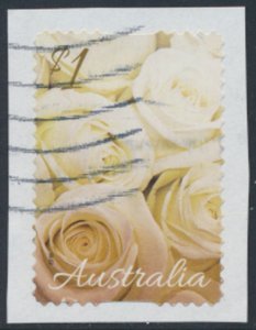 Australia  SG 4535  SC# 4424 Used SA  Greetings Roses   details scan    
