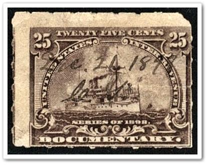 R169 25¢ Documentary Stamp (1898) Used*