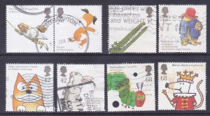 Great Britain 2334-41 Used 2006 Animals from Children's Books Set Very Fine