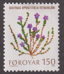 Faroe Islands 50 Purple Saxifrage 1980