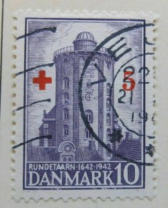 1944 A6P23#156 Denmark Semi-Postal Stamp 10o+5o Used-