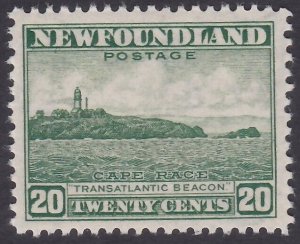 NEWFOUNDLAND 1941-44 20c Cape Race SG286 fresh MNH.........................A3962