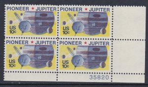 1556 Pioneer 10 Plate Block MNH