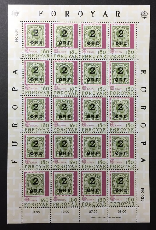 Faroe Islands 1979 #43-4 Sheet, 2 Pics, MNH, CV $20