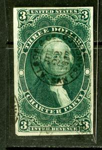 US Stamps # R85a 3c Revenue USED Scott Value $200.00