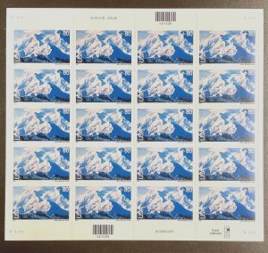 C137 Airmail Mt McKinley Denali MNH 80 c Sheet of 20 FV $16.00  2001