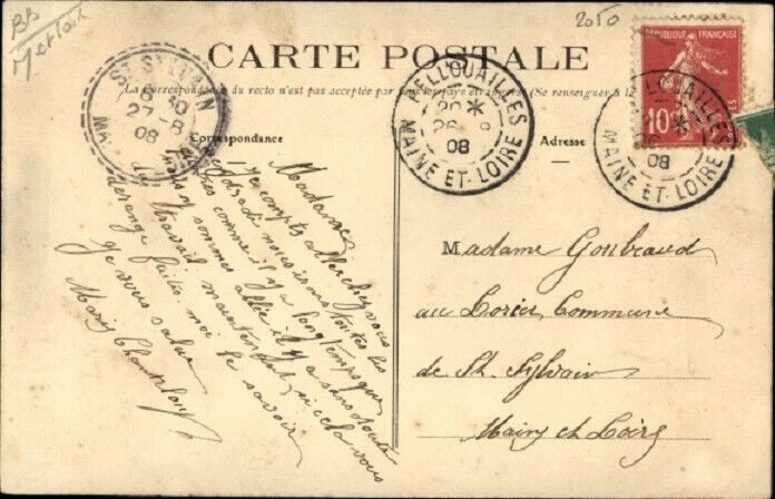 Postcard Brain on Authion Loire Authion Maine et Loire,Chateau de la Bouteilleri