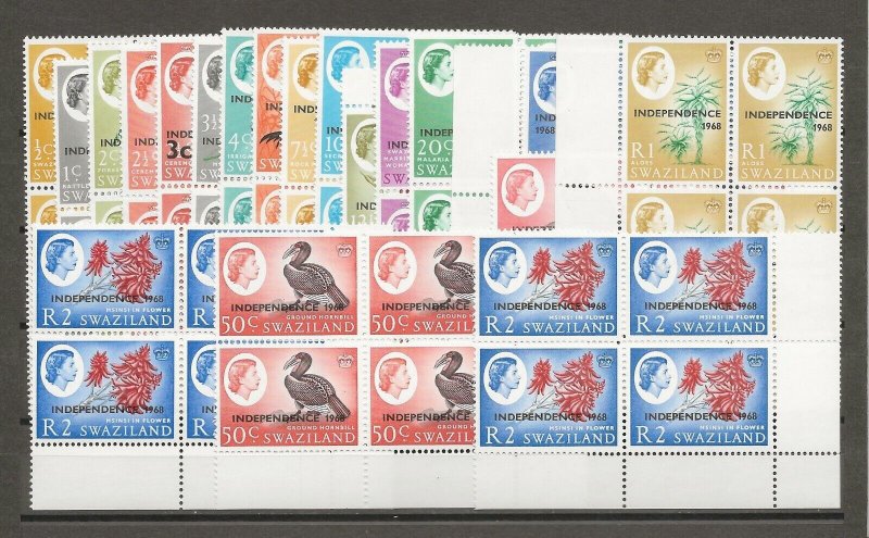 SWAZILAND 1968 SG 142/60 MNH £128