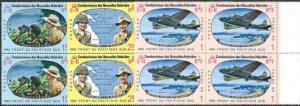 NEW HEBRIDES FRENCH 1967 Pacific War set blocks of 4 MNH...................50894