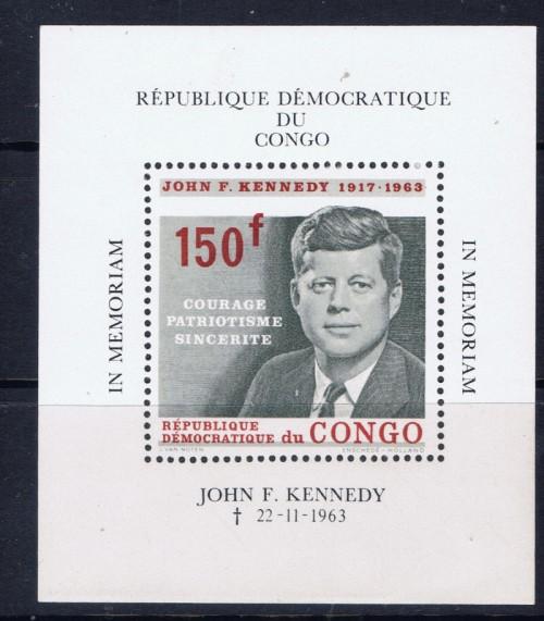 Congo DR 520 Never Hinged John F Kennedy S/S; 