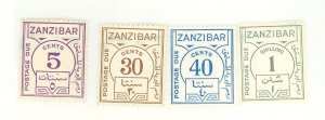 Zanzibar #J18/J23 Unused Single