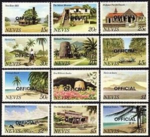 Nevis O11-O22,MNH.Michel D11-D22. OFFICIAL 1981.New River Mill,Nelson Museum,