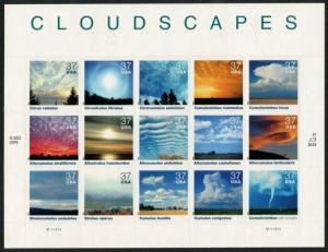 US Stamp #3878a-o MNH Cloudscapes Sheet of 20