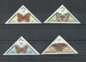 2001 – Tunisia- Tunisie- Butterflies - Papillons- Complete set 4v MNH** 