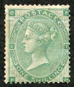 SG90 1/- Green Un-used (small part gum) cat 3000 pounds