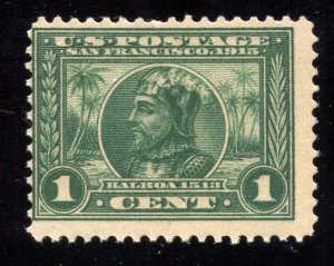 Scott #397 - 1c Green - Balboa-Mint original gum never hinged