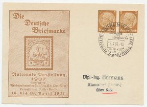 Postal stationery Germany 1937 Stamp exhibition Berlin - Stamp South West Africa