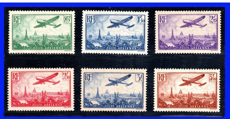 1936 - Francia - Scott n C 08 / C 13 - MNH - FR- 72 - 02