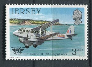JERSEY; 1984 early Airmail AIRCRAFT issue fine MINT MNH unmounted value