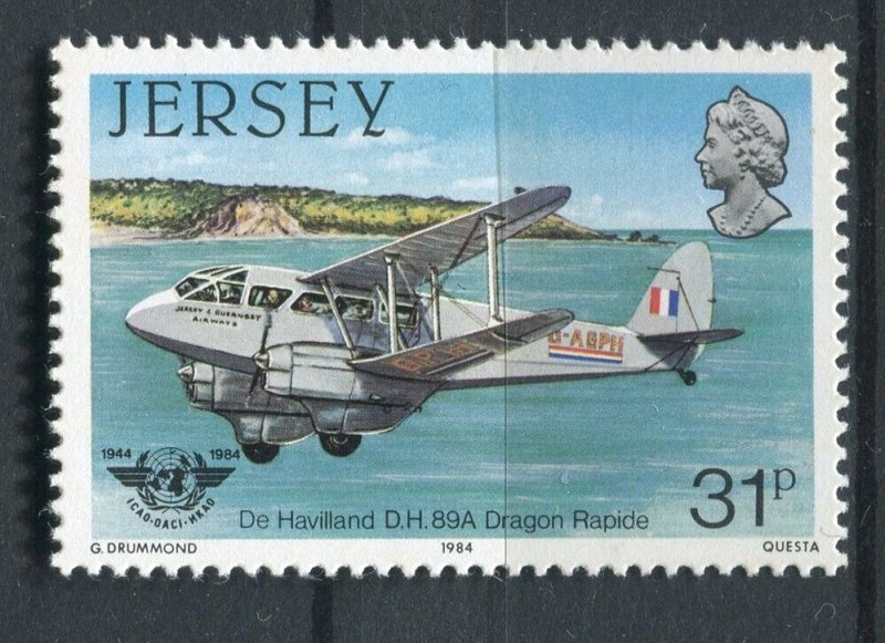 JERSEY; 1984 early Airmail AIRCRAFT issue fine MINT MNH unmounted value