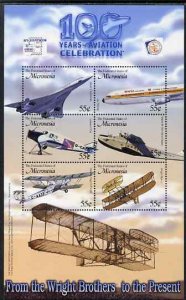 Micronesia 2003 Centenary of Powered Flight perf sheetlet...