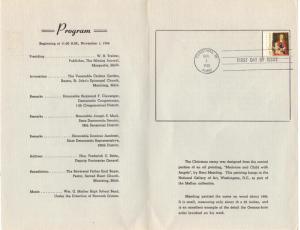 US #1321 5c Christmas Issue FDC Ceremony Program CV $25.00