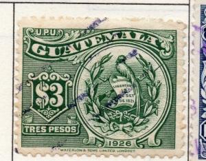 Guatemala 1926 Early Issue Fine Used $3. 139624