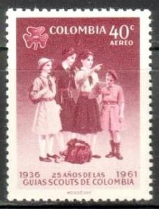 Girl Scouts, Colombian Boy Scout 30th, Colombia SC#C436 MNH