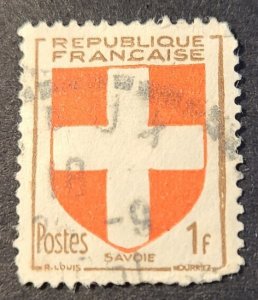 FR - SW#839 - U-VF - 1 fr - 1949 - Coat of Arms - Savoie