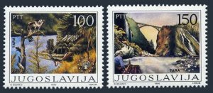 Yugoslavia 1774-1775,MNH.Mi 2148-2149. Tara River,Montenegro:Canyon,Bridge.1986.