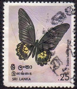 Sri Lanka 534 - Used - 25c Birdwing Butterfly (1978)