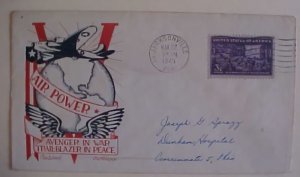 US KNAP CACHET PATRIOTIC MR 1945 JACKSONVILLE FLORIDA