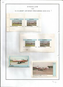 EYNHALLOW -1982 - Light Aircraft - Sheets - Mint Light Hinged -Private Issue