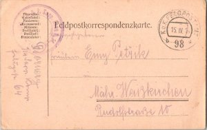 Austria Soldier's Free Mail 1916 K.u.K. Feldpostamt 98 Feldpost Card to Mahr....