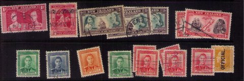 New Zealand Used Lot Sc 99 x3 With Others Many Duplicates 1901/1941 Approx.80 Ea